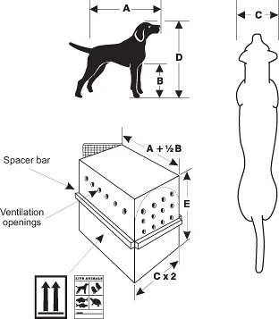 Dimensions of an airline-approved cat carrier from the International Air Transport Association