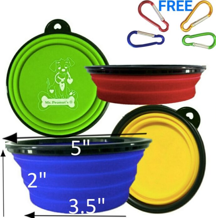 Mr. Peanuts collapsable travel cat bowls