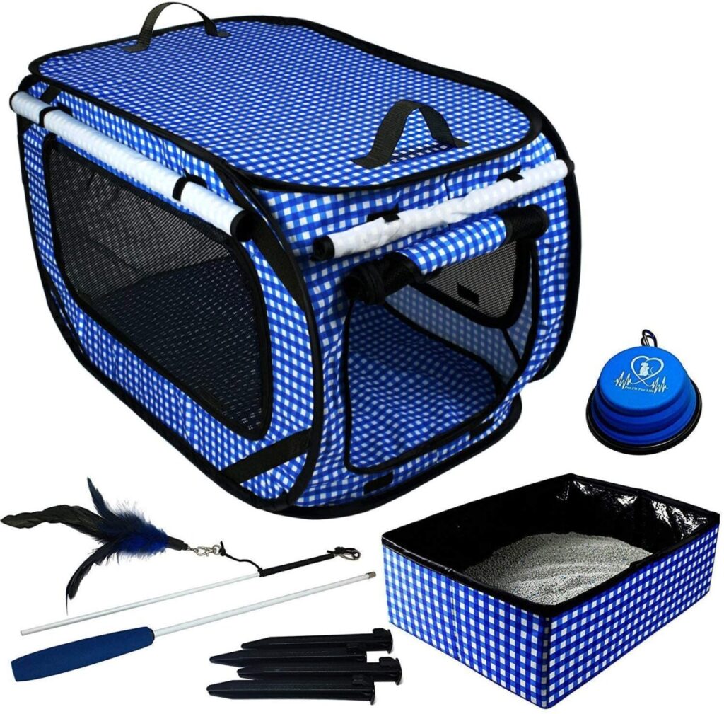 Pet Fit For Life Large Collapsible Portable Cat Carrier Litter Box