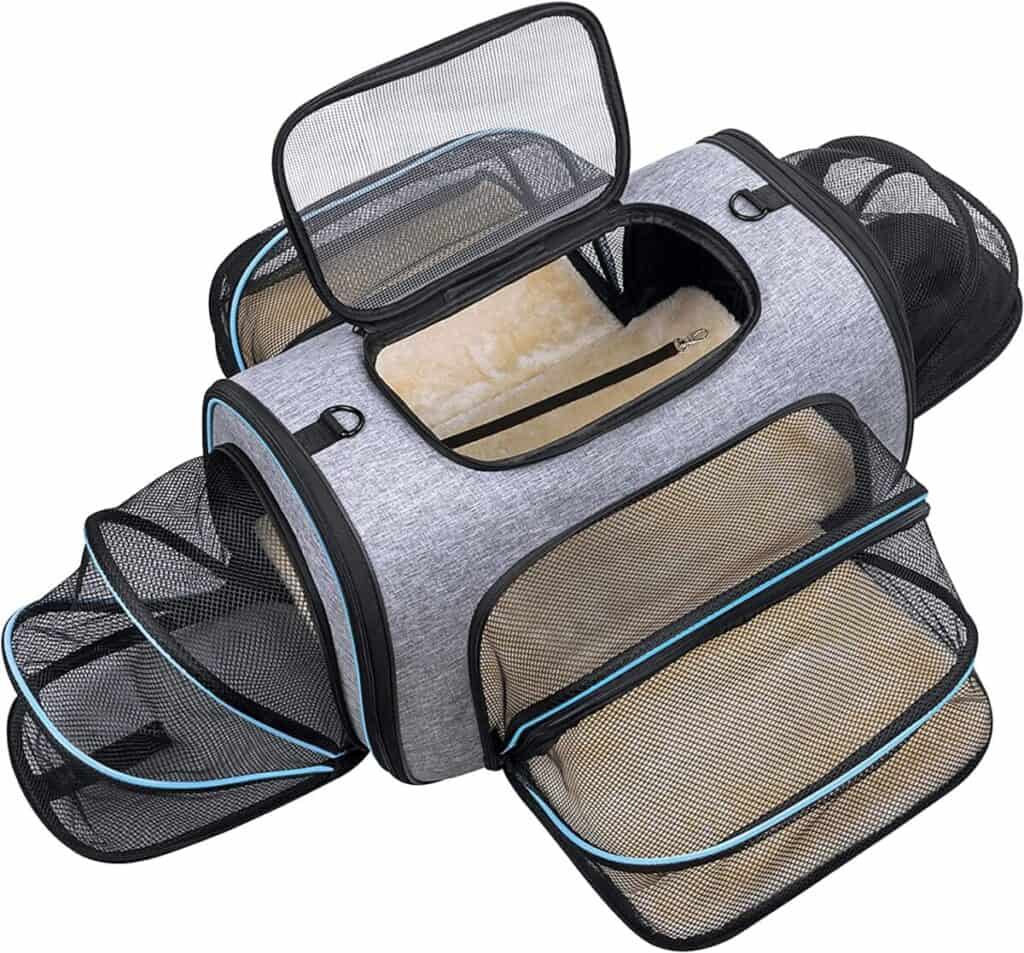 Siivton Expandable Cat Carrier for One or Two Cats
