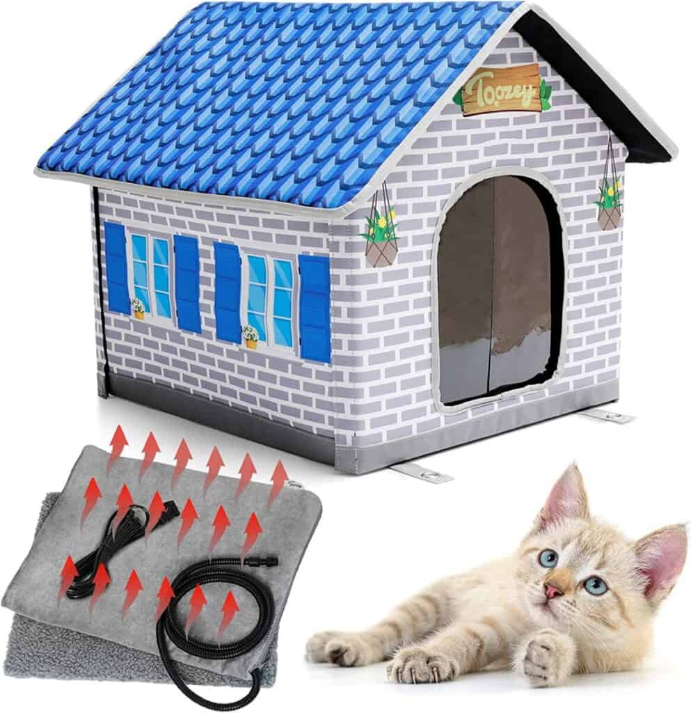 Best Budget Outdoor Heated Cat House: Toozey Heated Cat House for Winter